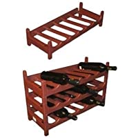 Botellero Terracota Apilable Plástico para Vinos- Mostos- Bebidas y Licores (60 cm x 25 cm x 13-5 cm) - 1 pieza…